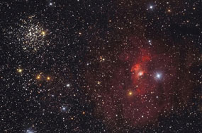 M52 e NGC7635 o Nebulosa Bolla